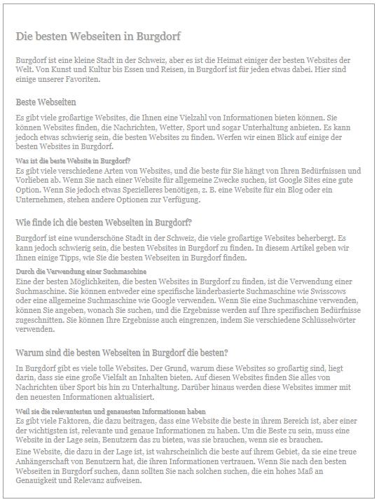 Automatische Artikel mit künstlicher Intelligenz …